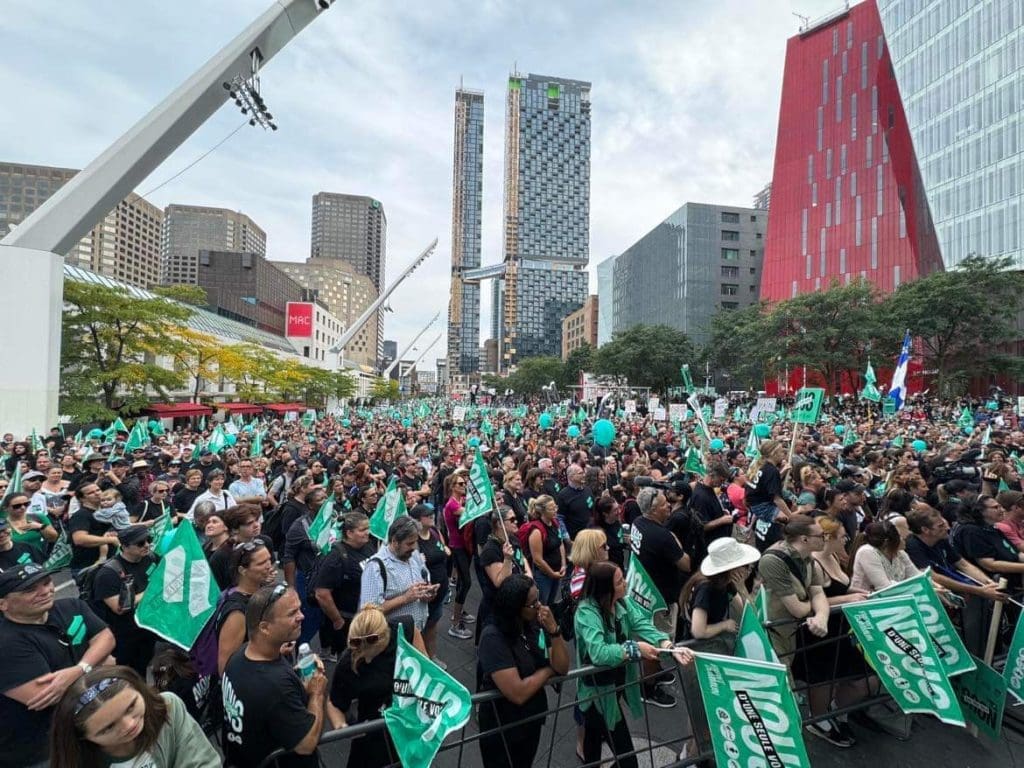 Grève au quartier des spectacles