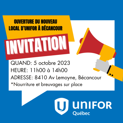 Affiche d'annonce d'invication d'un nouveau local